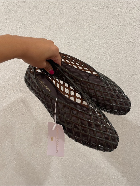 Caroline Constas Shoes - NWT Caroline Constas Dark Brown Lattice Ballerina Flats Size 7 Trendy